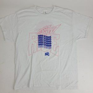 MOUNTAIN DEW Rise Energy Men's Graphic T-Shirt Large L White